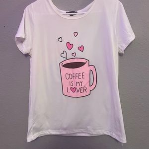 White Coffee is my lover pajama shirt
